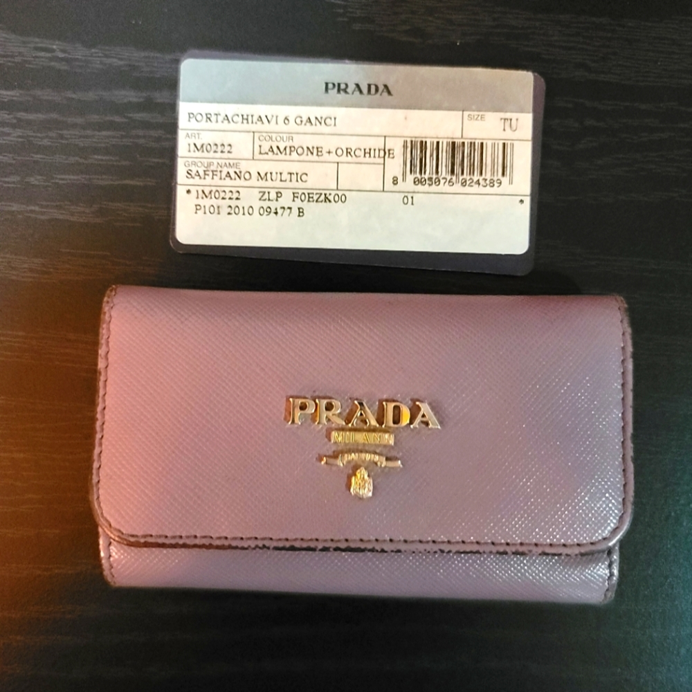 Prada Authentic Mauve (purple) Key Holder